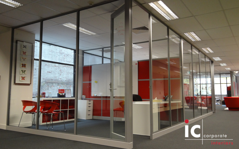 44mm Demountable Glass Office Partitions