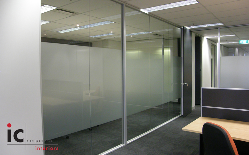 80mm Frosted Glass Partition Wall