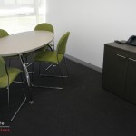 Oval Meeting Table with Silver Legs