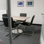 Square Meeting Table with Disc Base
