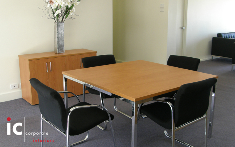 Square Chrome Meeting Table Square Chrome Meeting Table