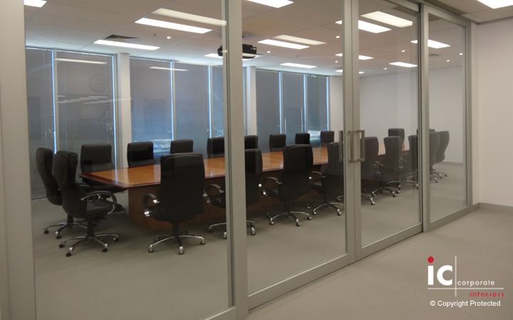Boardroom Glass Sliding Partition Doors