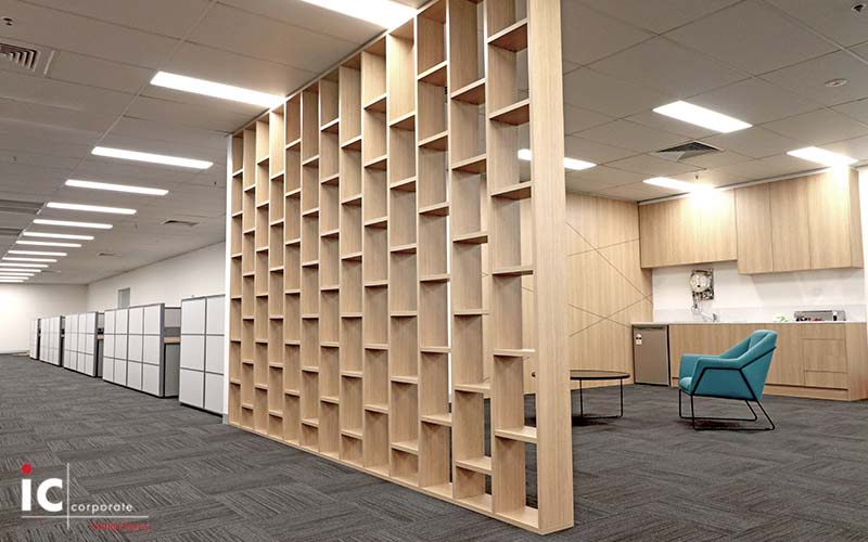 Staggered Timber Partition Wall 3900L
