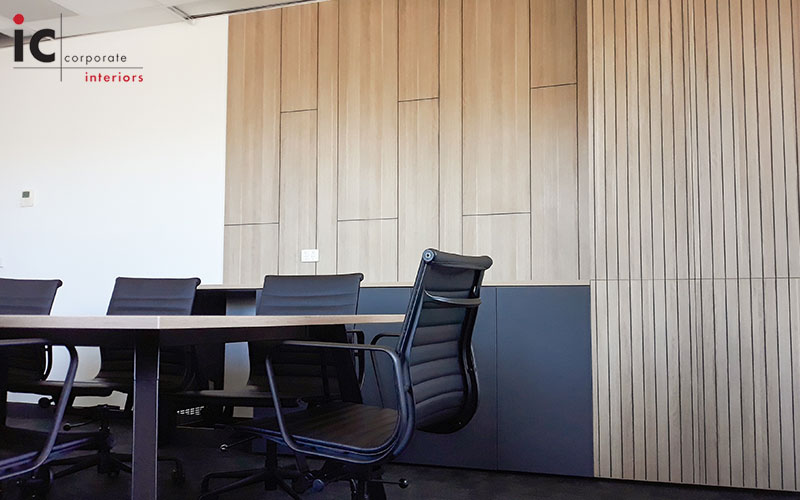 Timber offset tile line feature wall panel.