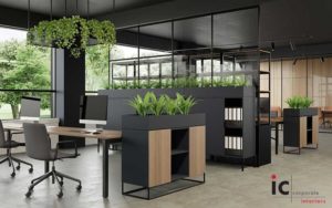 Beautiful office space with plants aesthetics